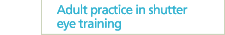 Adult practice in shutter eye training